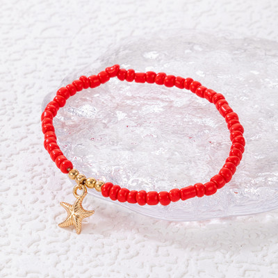 Tocona Cochilii de gleznă pentru femei Brelocuri Pietre sparte albastre Geometrie Lanțuri reglabile pentru picioare Bijuterii boeme 1buc/set 8611