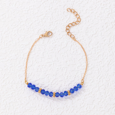 Tocona Cochilii de gleznă pentru femei Brelocuri Pietre sparte albastre Geometrie Lanțuri reglabile pentru picioare Bijuterii boeme 1buc/set 8611