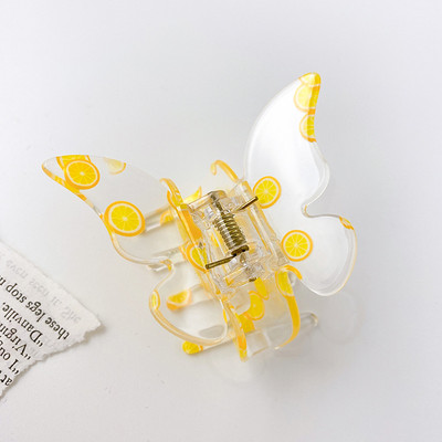 2022 de vară, moda coreeană, seria fructelor, acrilic, fluture, crab, clemă de păr, gheare de păr transparentă, accesorii de păr pentru femei