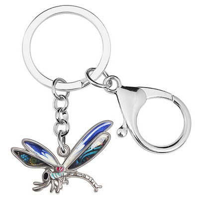 BONSNY Emajl Legura Cvjetni Slatki Dragonfly Insekti Privjesci Trendy Torba Auto Privjesak Prsten Nakit Za Žene Muškarce Teen Šarm Darovi