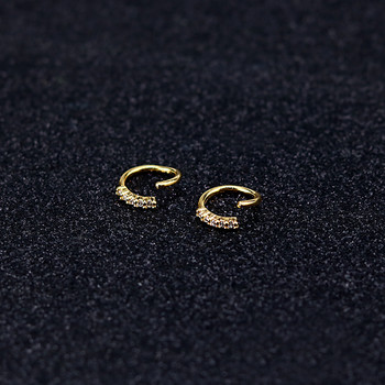 Κορεατικά κοσμήματα False Nose Piercing Circular for Septum Zircon Nose Rings for Women Artificial Piercing Copper Ανδρικό σώμα κοσμήματα