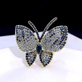 Morkopela broșă fluture cu stras gri pentru femei, ace de banchet, bijuterii, accesorii pentru haine, broșe pentru eșarfă
