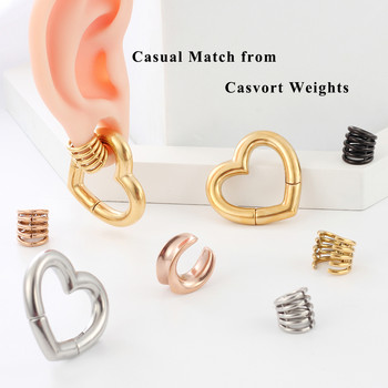 Casvort Hot 00g Stacker Rings Lobe Cuff Ear Gauges Тапи Ушни тунели Stretcher Щипка за обеци на хрущял Сватбени бижута за тяло