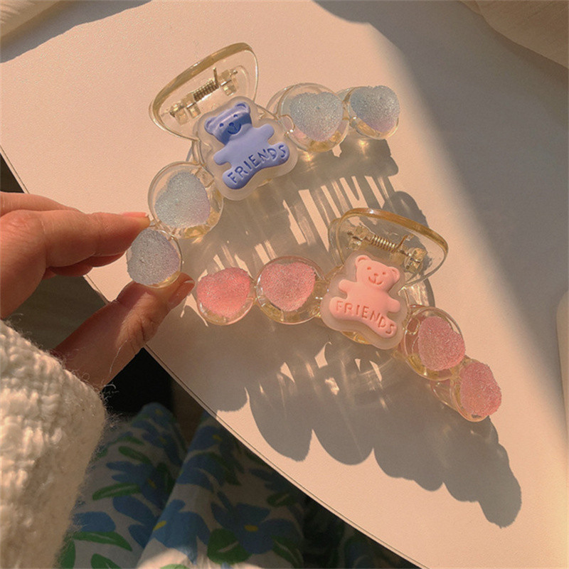 2022 Vară Gummy Bear Gheare Crab clemă de păr Fată Cute Heart Agraf Accesorii de păr pentru femei