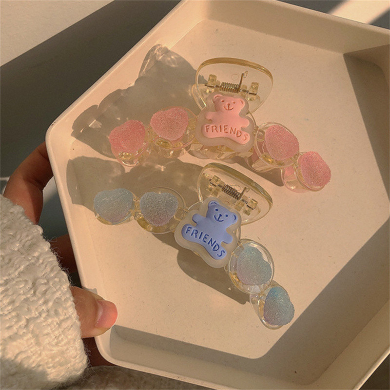 2022 Vară Gummy Bear Gheare Crab clemă de păr Fată Cute Heart Agraf Accesorii de păr pentru femei