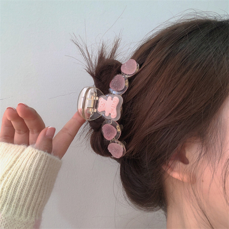 2022 Vară Gummy Bear Gheare Crab clemă de păr Fată Cute Heart Agraf Accesorii de păr pentru femei