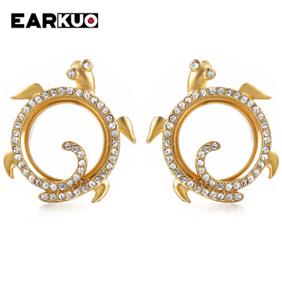 EARKUO Ultimele dopuri de piercing pentru urechi din oțel inoxidabil, tuneluri, extensii, bijuterii pentru corp, cercei, calibre 2 buc 6-25 mm