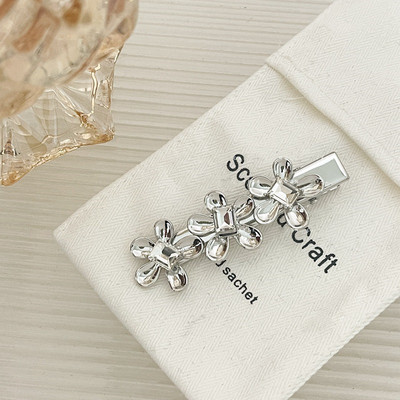 Minimalist Metal Flower Breton Clip Fundă Picătură Apă Temperament Retro Clip Lateral Agrafe Agrafe Accesorii De Păr Femei