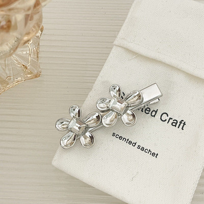 Minimalist Metal Flower Breton Clip Fundă Picătură Apă Temperament Retro Clip Lateral Agrafe Agrafe Accesorii De Păr Femei
