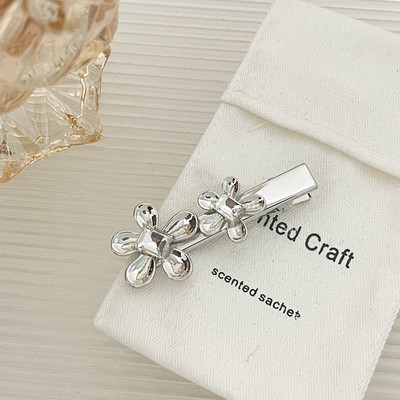 Minimalist Metal Flower Breton Clip Fundă Picătură Apă Temperament Retro Clip Lateral Agrafe Agrafe Accesorii De Păr Femei