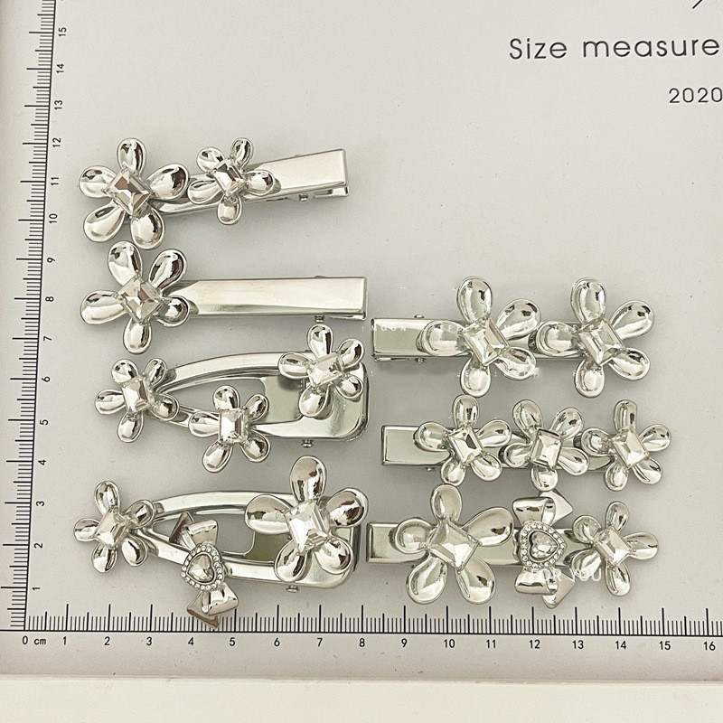 Minimalist Metal Flower Breton Clip Fundă Picătură Apă Temperament Retro Clip Lateral Agrafe Agrafe Accesorii De Păr Femei