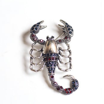 Morkopela Scorpion Big Rhinestone Καρφίτσα Vintage Γυναικεία Κρυστάλλινη Καρφίτσα Κλιπ Αξεσουάρ Καρφίτσες και Καρφίτσες