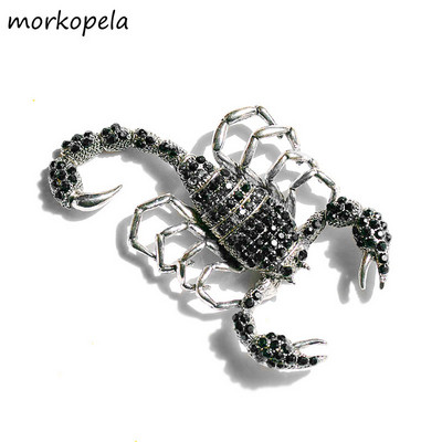 Morkopela Scorpion Broșă Mare Strasuri Pin Vintage Femei Cristal Pin  Accesorii Clip pentru Esarfa Ace și Broșe 