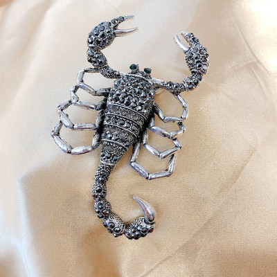 Morkopela Scorpion Broșă Mare Strasuri Pin Vintage Femei Cristal Pin Accesorii Clip pentru Esarfa Ace și Broșe