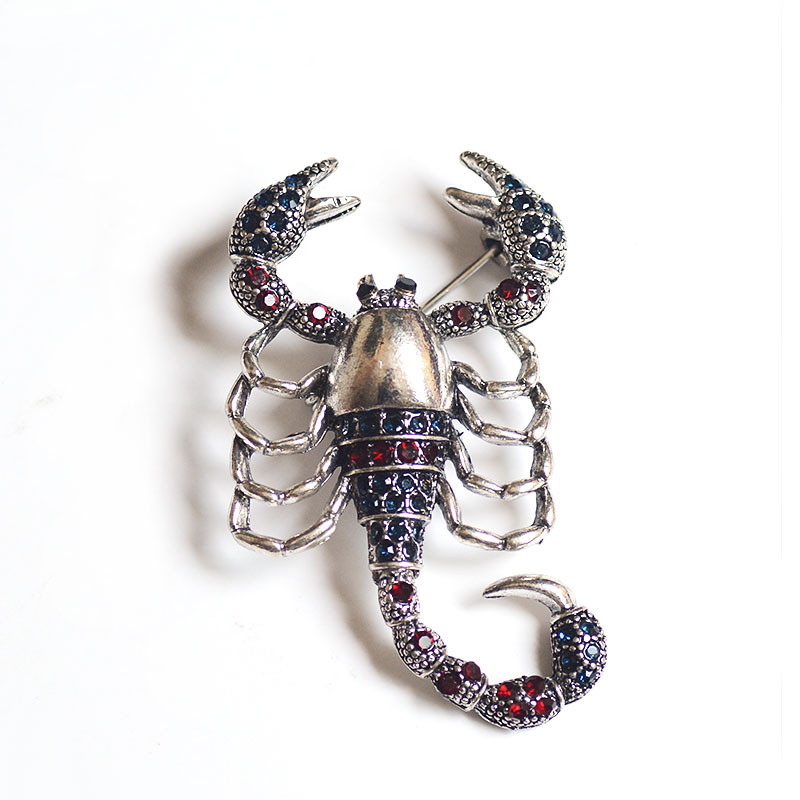 Morkopela Scorpion Broșă Mare Strasuri Pin Vintage Femei Cristal Pin Accesorii Clip pentru Esarfa Ace și Broșe