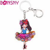 Bonsny Akril Baletne plesačice Djevojke Nakit Privjesci za ključeve Privjesci za žene Tinejdžerska torba Ključ od automobila Ručna torbica Novčanik Privjesak za ključeve