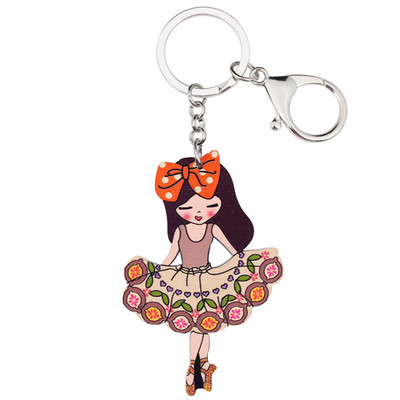 Bonsny Akril Baletne plesačice Djevojke Nakit Privjesci za ključeve Privjesci za žene Tinejdžerska torba Ključ od automobila Ručna torbica Novčanik Privjesak za ključeve