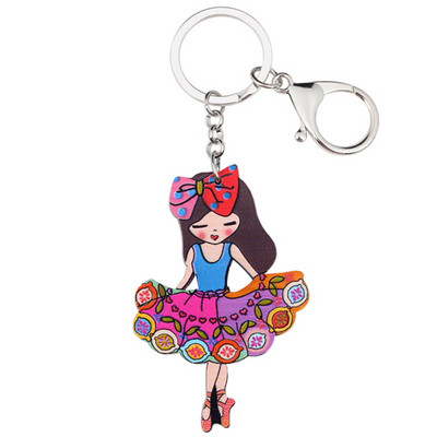 Bonsny Akril Baletne plesačice Djevojke Nakit Privjesci za ključeve Privjesci za žene Tinejdžerska torba Ključ od automobila Ručna torbica Novčanik Privjesak za ključeve
