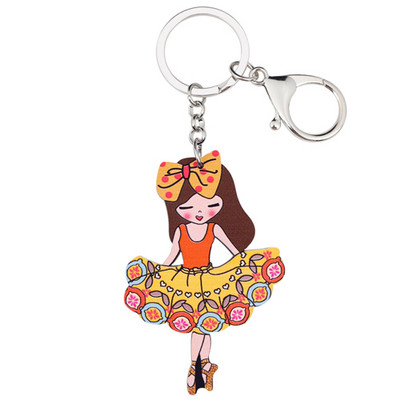 Bonsny Akril Baletne plesačice Djevojke Nakit Privjesci za ključeve Privjesci za žene Tinejdžerska torba Ključ od automobila Ručna torbica Novčanik Privjesak za ključeve