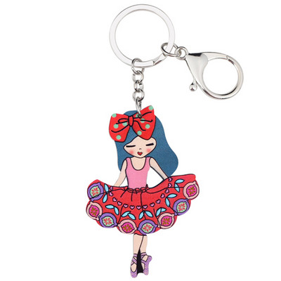 Bonsny Akril Baletne plesačice Djevojke Nakit Privjesci za ključeve Privjesci za žene Tinejdžerska torba Ključ od automobila Ručna torbica Novčanik Privjesak za ključeve