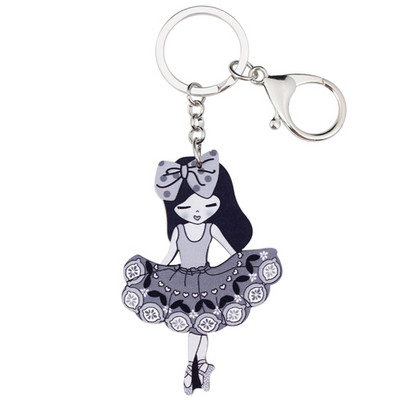Bonsny Akril Baletne plesačice Djevojke Nakit Privjesci za ključeve Privjesci za žene Tinejdžerska torba Ključ od automobila Ručna torbica Novčanik Privjesak za ključeve