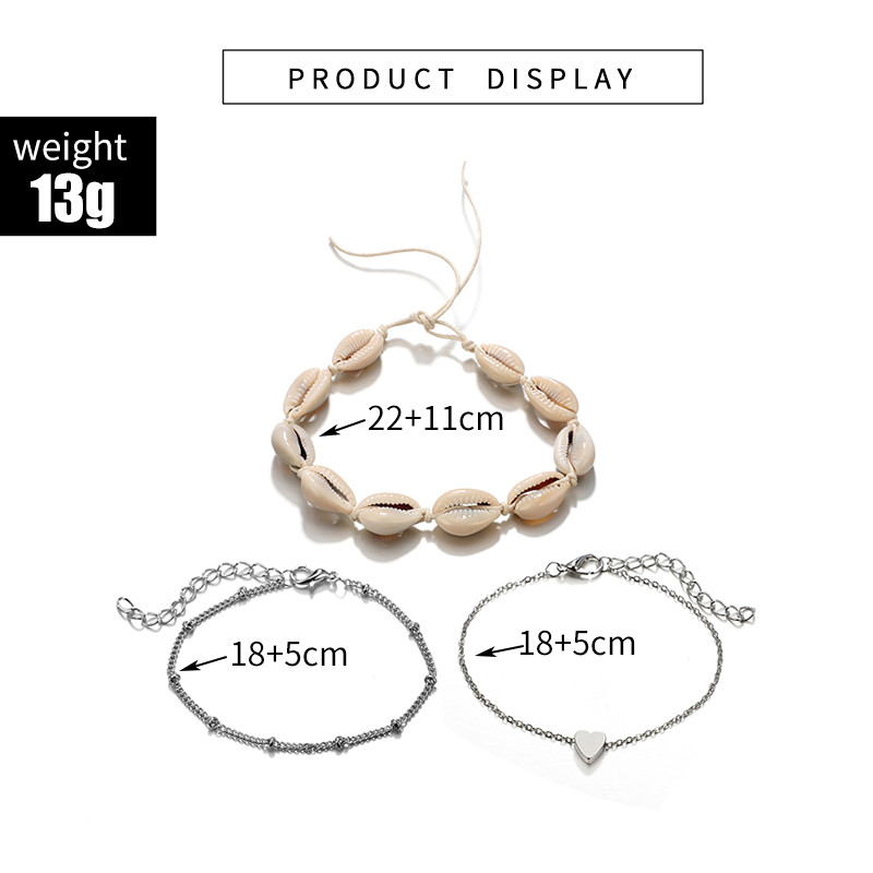 Tocona Tocona ciucuri ciucuri de scoici pentru femei colorate picătură de apă piatră sandale desculțe frânghie lanț pentru picioare bijuterii sumer