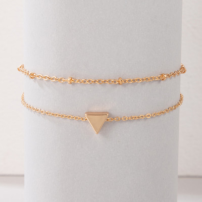 Tocona Lanț clasic inimă pentru picioare pentru femei, simplu, culoare auriu, aliaj, metal, glezne reglabile, accesorii de bijuterii de vară 17379