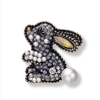 Morkopela Vintage Rabbit Pin Καρφίτσες από σμάλτο ζώων Καρφίτσες Αξεσουάρ Μόδα Πουλόβερ Ρούχα Καρφίτσες Κασκόλ Κλιπ Δώρα για γυναίκες