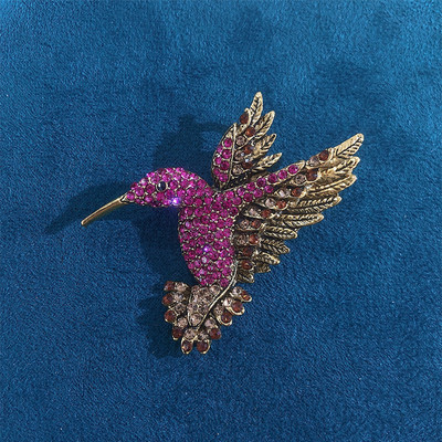 Morkopela Nouă Broșă Delicată De Cristal Strasuri Colibri Femei Colorat Kingfisher Animal Pin Broșă Bijuterii Cadouri pentru Fată