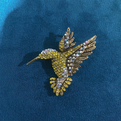 Morkopela Nouă Broșă Delicată De Cristal Strasuri Colibri Femei Colorat Kingfisher Animal Pin Broșă Bijuterii Cadouri pentru Fată
