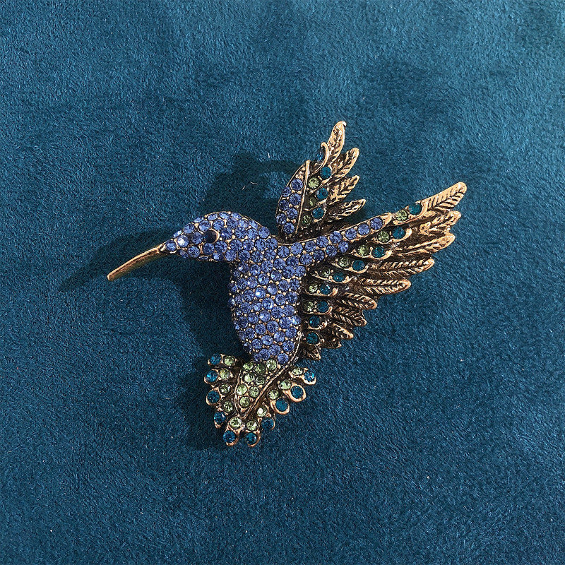 Morkopela Nouă Broșă Delicată De Cristal Strasuri Colibri Femei Colorat Kingfisher Animal Pin Broșă Bijuterii Cadouri pentru Fată