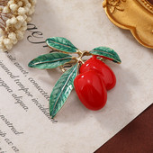 Morkopela Vintage Fructe Email Pin Broșă Acorn Broșă Pin Broșă Costum Femei Pulover Broșe Metal Ace Bijuterii pentru haine