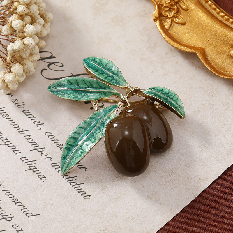 Morkopela Vintage Fructe Email Pin Broșă Acorn Broșă Pin Broșă Costum Femei Pulover Broșe Metal Ace Bijuterii pentru haine