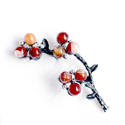 Morkopela Broșă Femei Vintage Piatră Broșă Mare Buchet Ace haine Broșe și ace din metal antic pentru femei