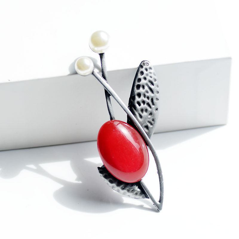 Morkopela Broșă Femei Vintage Piatră Broșă Mare Buchet Ace haine Broșe și ace din metal antic pentru femei