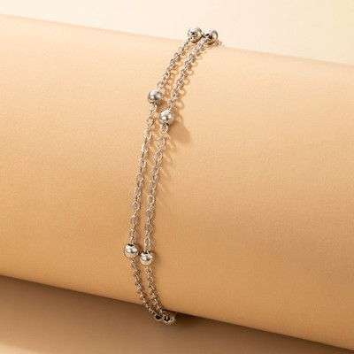 Tocona Charms karoliukų pėda Chian reguliuojamos kulkšnys moterims paprasto stiliaus aukso sidabro spalvos lydinio metalo papuošalų priedai lcy298