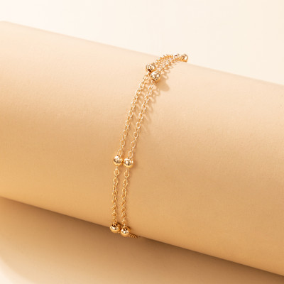 Tocona Charms Bead Foot Chian Ajudtable Anklets pentru femei stil simplu auriu argint culoare aliaj metal bijuterii accesorii lcy298