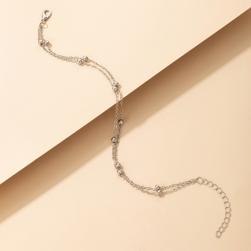 Tocona Charms Bead Foot Chian Ajudtable Anklets pentru femei stil simplu auriu argint culoare aliaj metal bijuterii accesorii lcy298