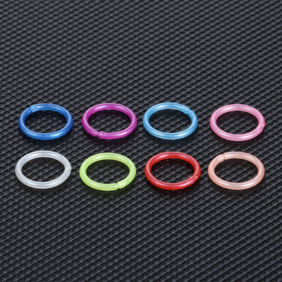 8 buc/lot 16G Bioplast Inele flexibile pentru nas Piercing septum Clicker Segment cu balamale pentru nas buză cercei Helix Piercing bijuterii