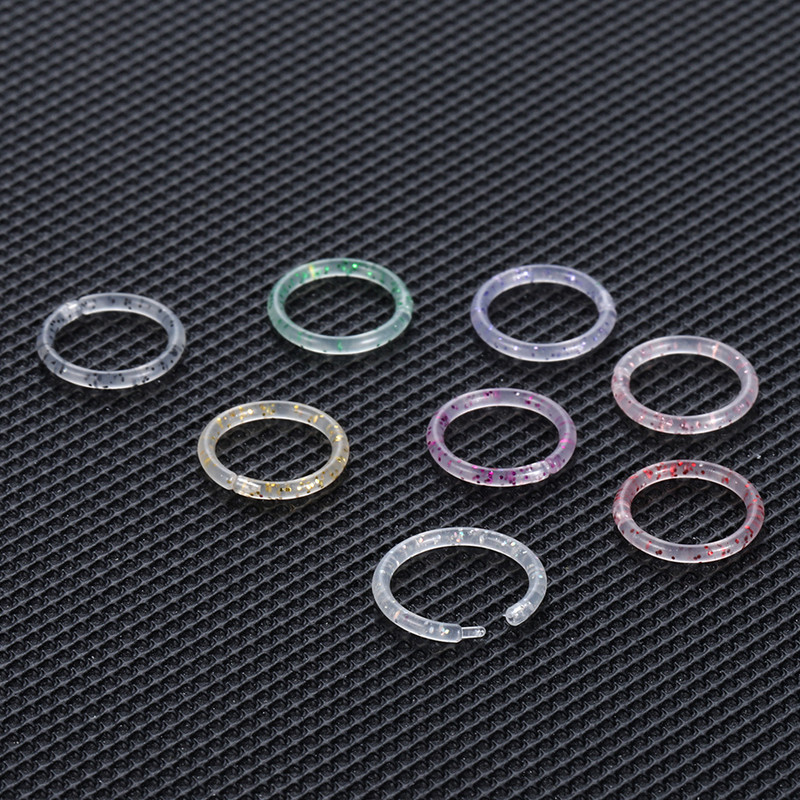 8 buc/lot 16G Bioplast Inele flexibile pentru nas Piercing septum Clicker Segment cu balamale pentru nas buză cercei Helix Piercing bijuterii