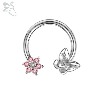ZS 1 db Cute Bee Design orrgyűrű 16G rozsdamentes acél patkók Nariz piercing fülporc Tragus Helix piercingek ékszerek