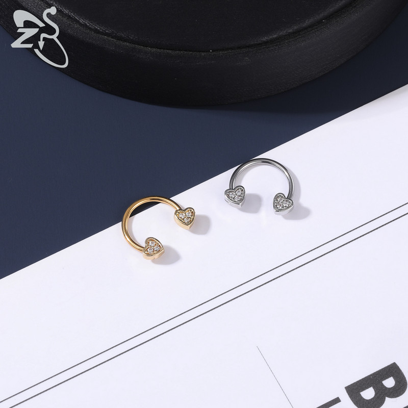 ZS 1 db Cute Bee Design orrgyűrű 16G rozsdamentes acél patkók Nariz piercing fülporc Tragus Helix piercingek ékszerek