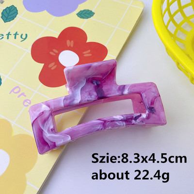 Coreeană New Fashion Femei Rășină Marmorată gheare de păr Candy Color Agrafe pentru păr Fată Accesorii pentru păr Bijuterii