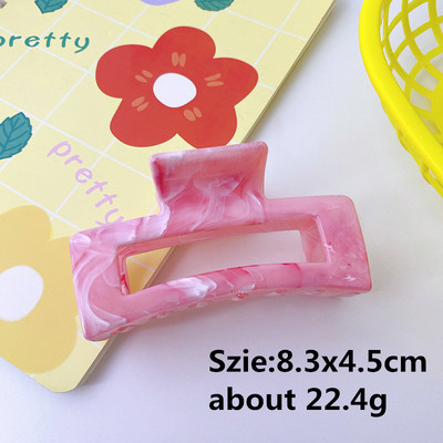 Coreeană New Fashion Femei Rășină Marmorată gheare de păr Candy Color Agrafe pentru păr Fată Accesorii pentru păr Bijuterii