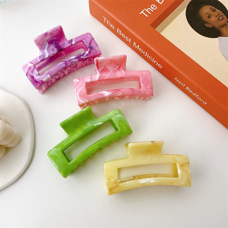 Coreeană New Fashion Femei Rășină Marmorată gheare de păr Candy Color Agrafe pentru păr Fată Accesorii pentru păr Bijuterii