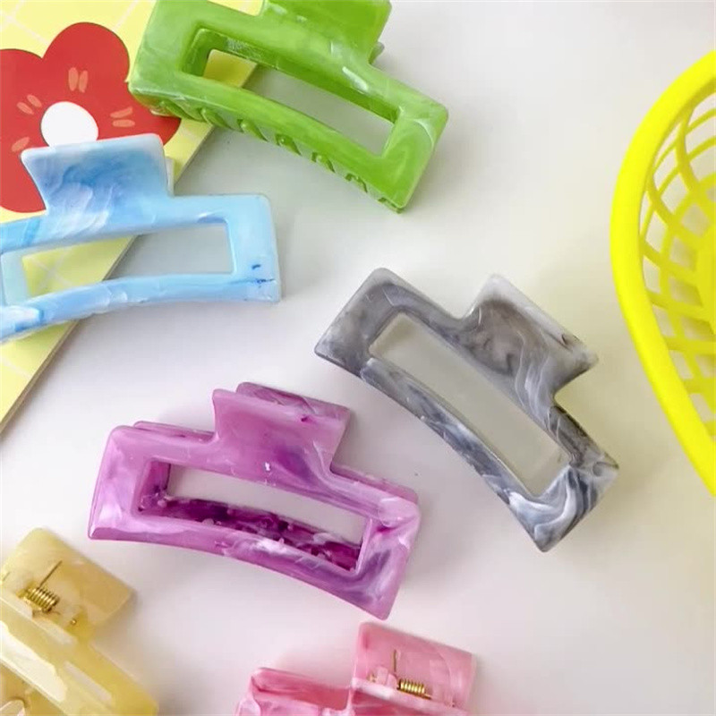 Coreeană New Fashion Femei Rășină Marmorată gheare de păr Candy Color Agrafe pentru păr Fată Accesorii pentru păr Bijuterii
