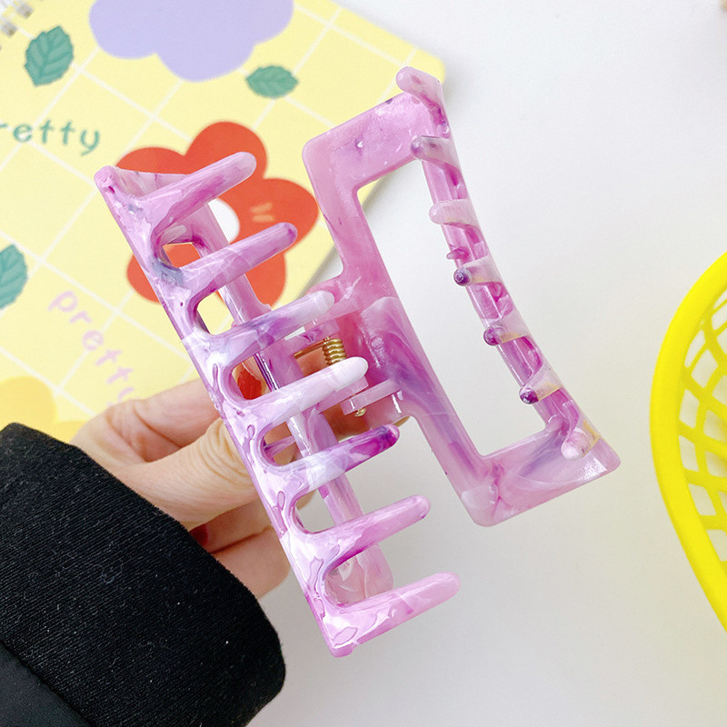 Coreeană New Fashion Femei Rășină Marmorată gheare de păr Candy Color Agrafe pentru păr Fată Accesorii pentru păr Bijuterii