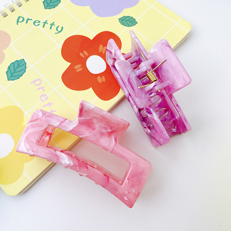 Coreeană New Fashion Femei Rășină Marmorată gheare de păr Candy Color Agrafe pentru păr Fată Accesorii pentru păr Bijuterii