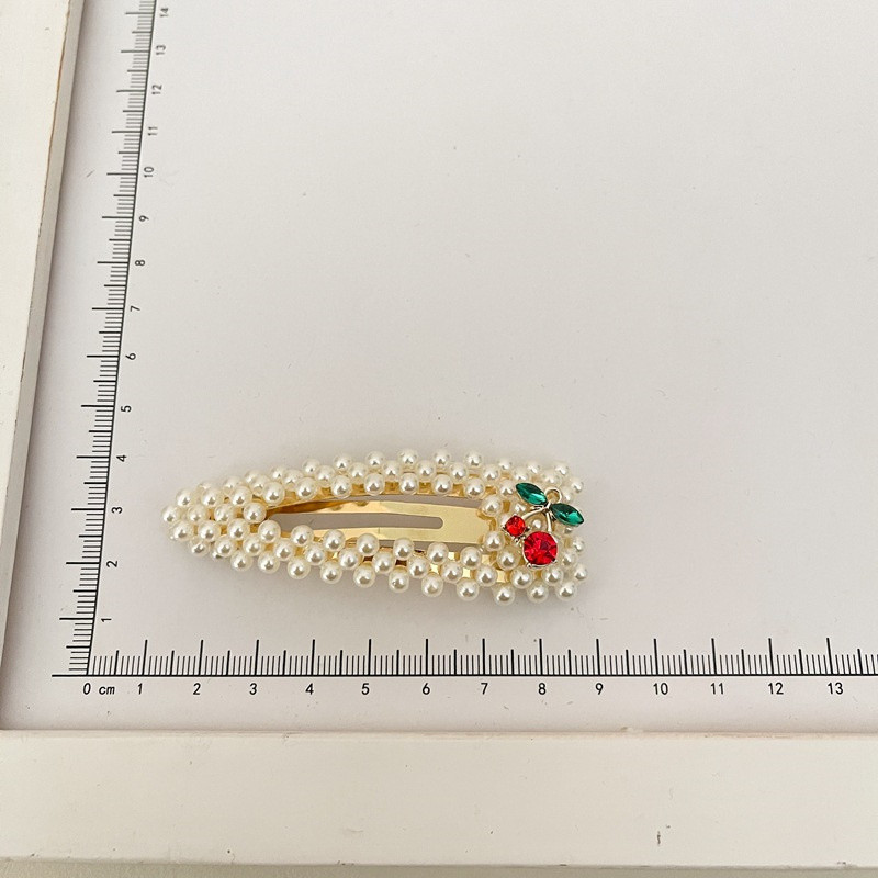 Korejski biser, kristalna ukosnica s pačjim kljunom, kristalna trešnja, ukosnica za žene Ins Slatke kopče sa šiškama Dodaci za kosu za djevojke