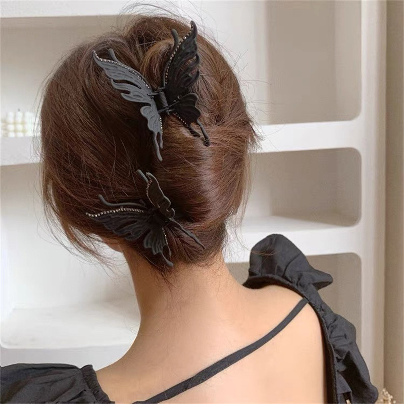 Agraf de păr Fluture Negru Transparent 2022 Vară Fată Super Zână Gheare Păr Rășină Accesorii Păr Femei Crăciun pentru cap